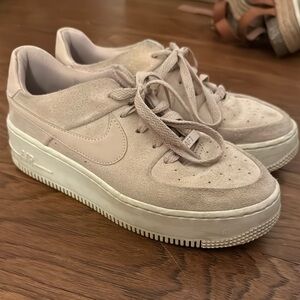 Nike Air Force 1 Sage Low Sneaker 8 Particle Beige Phantom Pink Suede